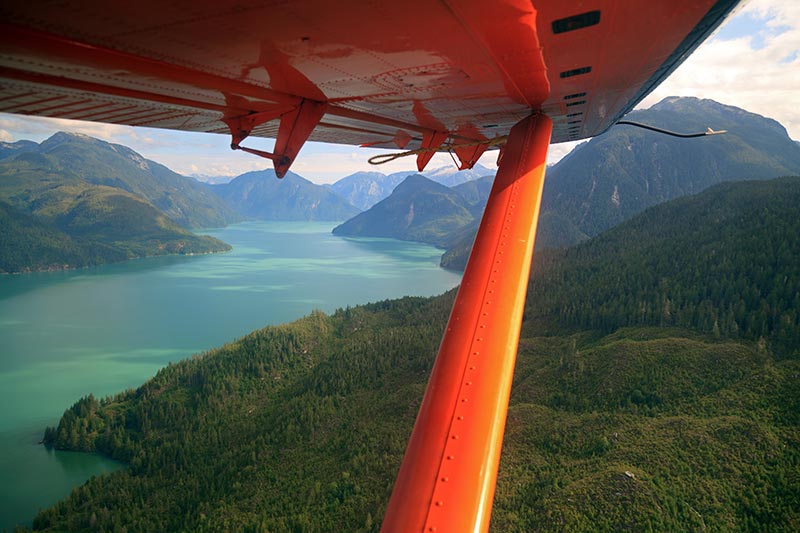 Scenic flight in Squamish, BC