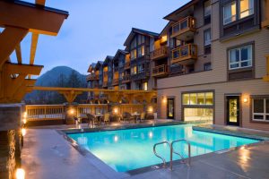 Heated Outdoor Pool at Executive Suites Hotel Squamish